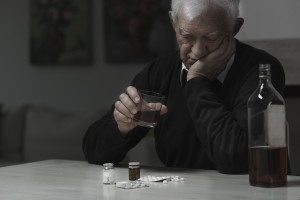 Elderly alcohol addiction afflicts 50% of older people living in nursing homes.